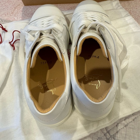 Christian Louboutin Vieira Sneakers Calf Leather Bianco Size 9